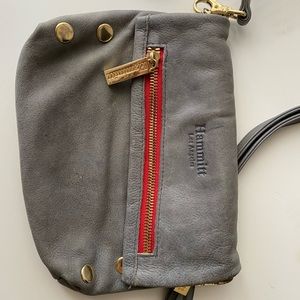 Hammitt grey, red and good crossbody bag